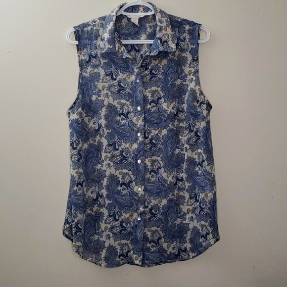 H&M Sleeveless Chiffon Blouse Size 14 - Picture 1 of 2